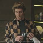 Adam’s brown checkerboard print shirt on You