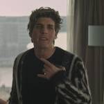 Adam’s animal print cashmere cardigan on You