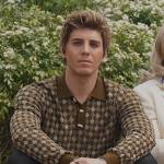 Adam’s brown printed sweater on You
