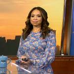 Adelle’s blue floral print dress on Today