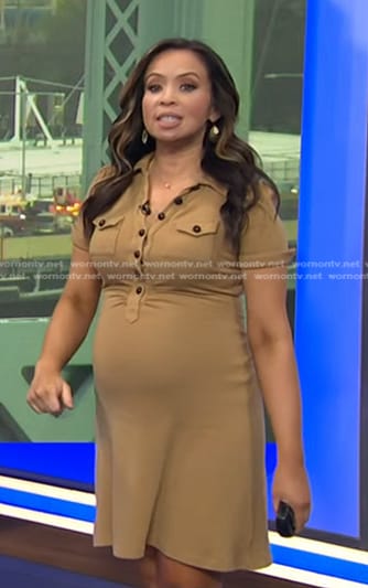 Adelle’s tan utility dress on Today