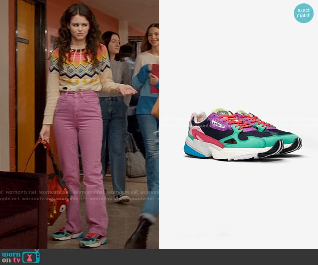 Adidas Falcon '90s Rave Trainers worn by Maxine Baker (Sara Waisglass) on Ginny & Georgia