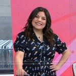 Adrianna’s black printed shirtdress on Today