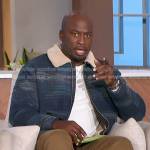 Akbar’s blue sherpa jacket on The Talk