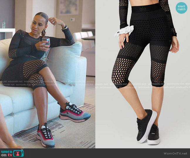 Alo Yoga Mesh High-Waist Haute Summer Capri worn by (Zana) on The Real Housewives of Miami