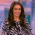 Alyssa’s zebra stripe print top on The View