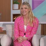 Amanda’s pink plaid blazer and pants on The Talk
