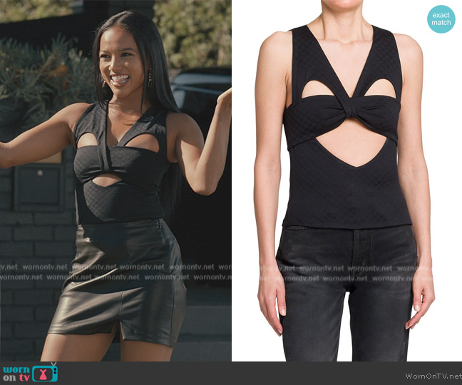 Ambush Monogram Heart Cut-Out Tank Top worn by (Karrueche Tran) on Bel-Air