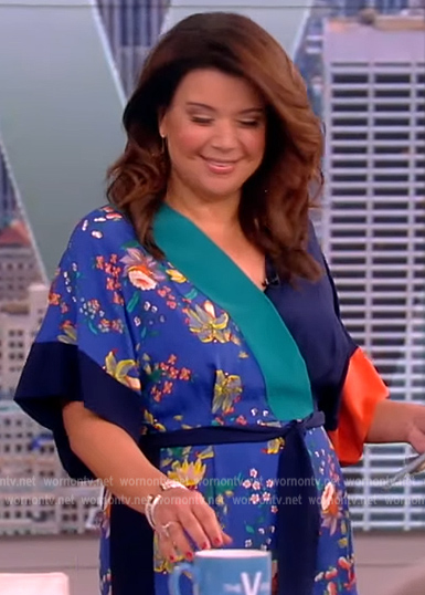 Ana’s contrast floral jumpsuit on The View