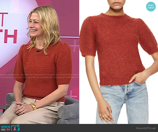 Anine Bing Nicolette Puff-Sleeve Pullover Sweater worn by Dr. Jennifer Haythe on Today