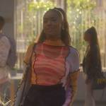 Annika’s tie dye mesh top on Grown-ish