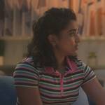 Multicolored striped polo on Grown-ish