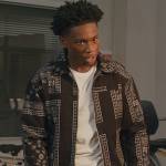 Black paisley print jacket and pants on All American Homecoming