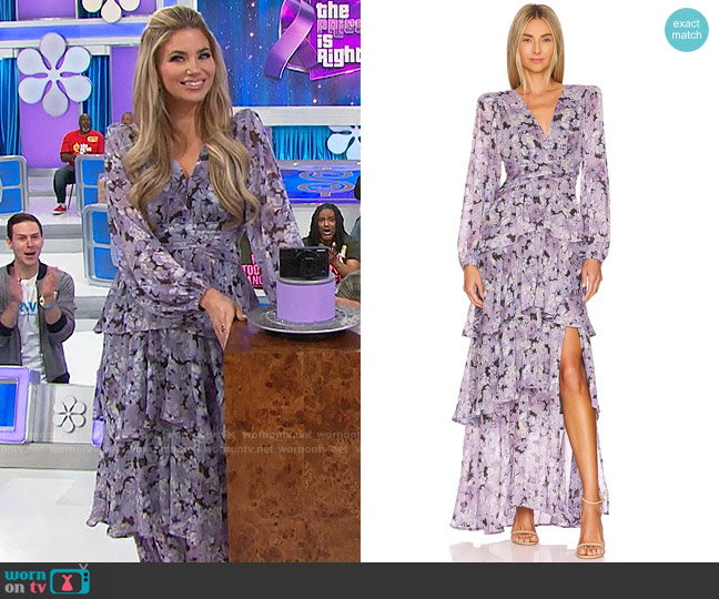 ASTR the Label Anora Maxi Dress worn by Amber Lancaster on The Price is Right