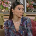 Audra’s feather print dress on The Young and the Restless