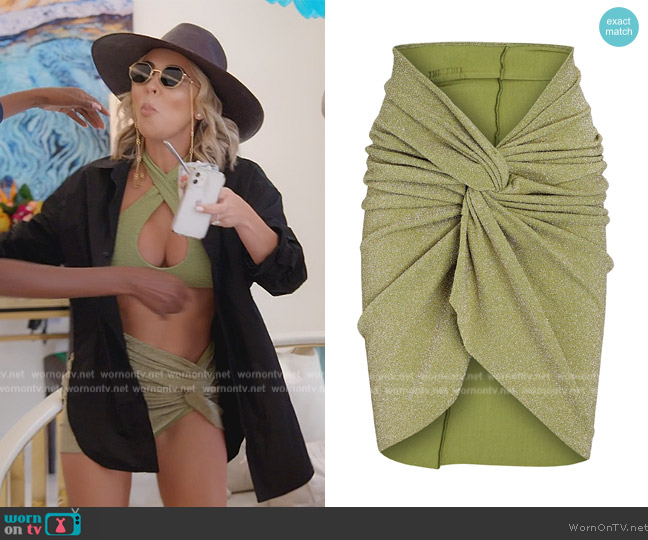 Baobab Mia Lurex Mini Pareo Skirt worn by Nicole Martin (Nicole Martin) on The Real Housewives of Miami