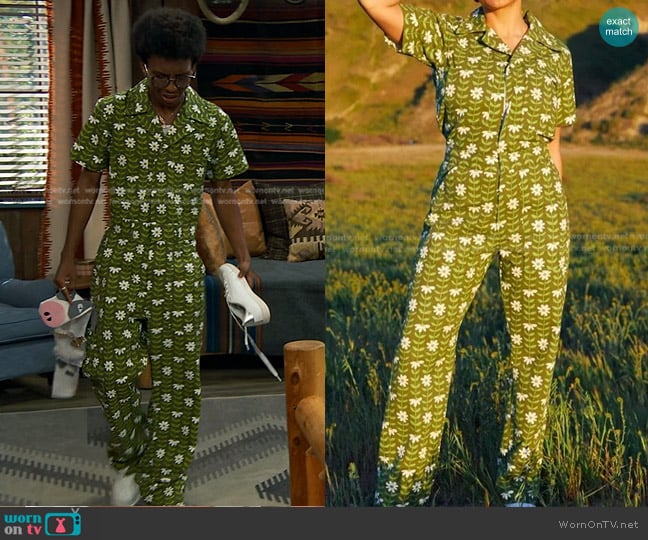 Big Bud Press Daisy Chain Jumpsuit worn by Noah Lambert (Israel Johnson) on Bunkd