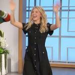 Amanda’s black utility shirtdress on The Talk