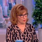 Joy’s black chain print blouse on The View