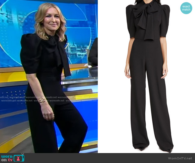 Black Halo Ara Jumpsuit worn by Lara Spencer on Good Morning America