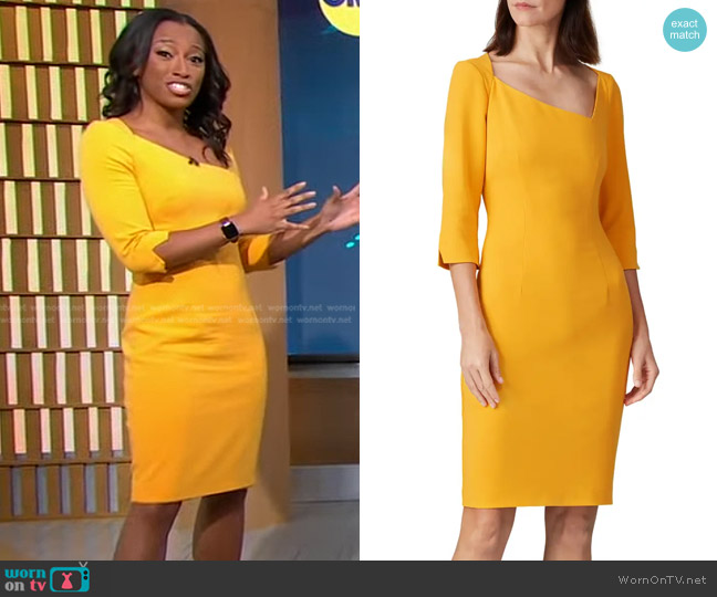 Black Halo Derek Sheath Dress worn by Brittany Bell on Good Morning America
