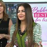 Bobbie’s green printed shirtdress on Today