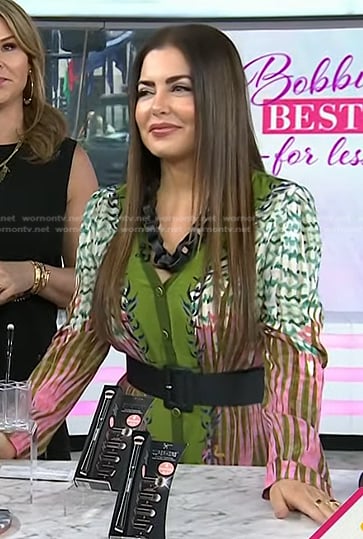 Bobbie’s green printed shirtdress on Today