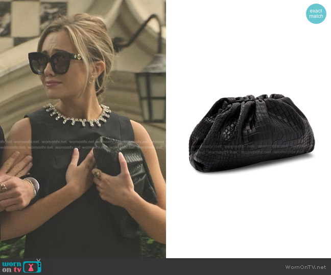 Bottega Veneta Crocodile Mini Pouch worn by Lady Phoebe (Tilly Keeper) on You