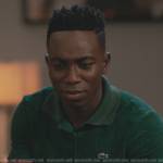 Carlton’s green textured polo on Bel-Air