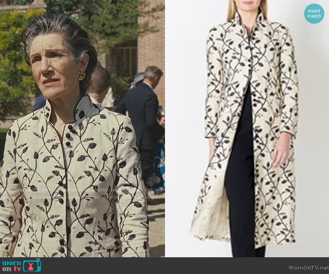 Favour Brook Womens Wear Carnaby Coat worn by (Harriet Walter) on Succession