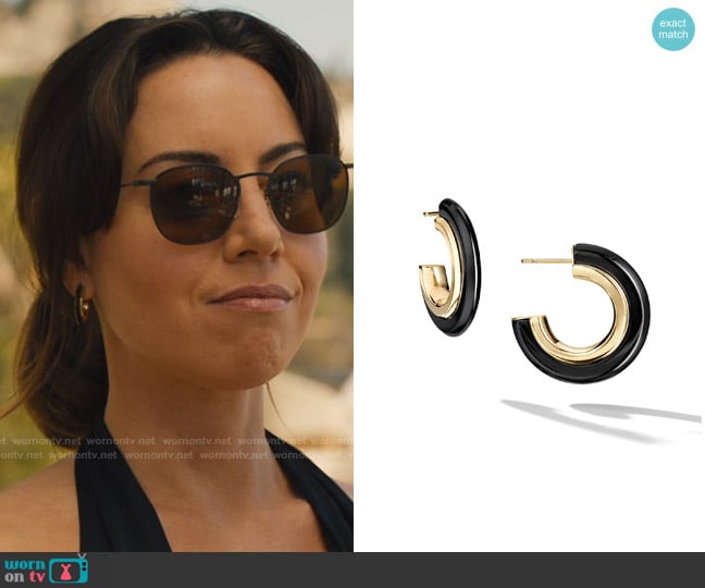 Cast The Ceramic Edge Earrings worn by Harper Spiller (Aubrey Plaza) on The White Lotus