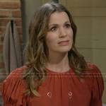 Chelsea’s puff sleeve top on The Young and the Restless
