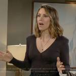 Chloe’s black tweed shorts on The Young and the Restless