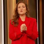 Drew’s red blazer and pants on The Drew Barrymore Show