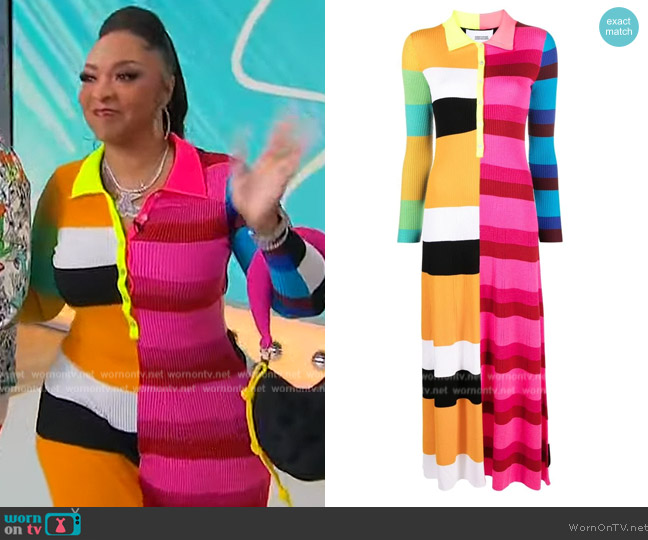 Christopher John Rogers Striped Polo Dress worn by Da Brat on Sherri