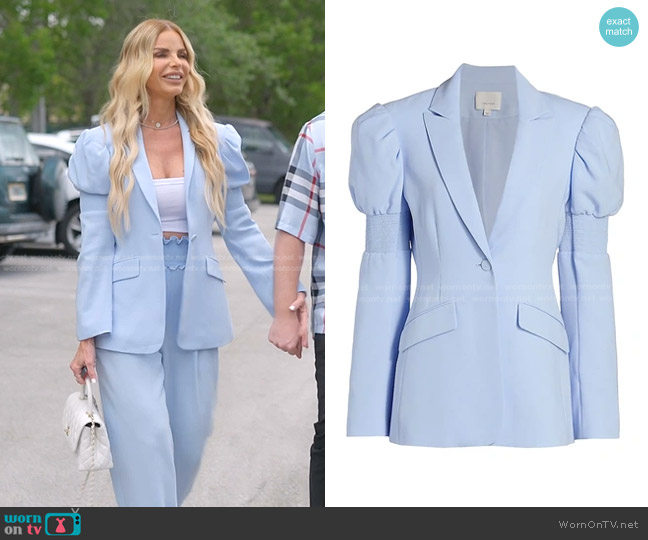 Cinq a Sept Starla Puff-Sleeve Blazer worn by Alexia Echevarria (Alexia Echevarria) on The Real Housewives of Miami