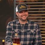 Colby Frey’s navy plaid shirt on Access Hollywood