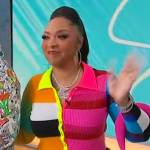 Da Brat’s multicolored stripe ribbed dress on Sherri