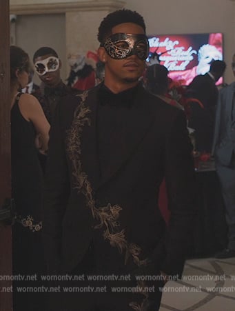 Damon’s embellished blazer and pants on All American Homecoming