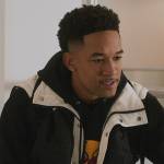 Damon’s two-tone puffer jacket on All American Homecoming