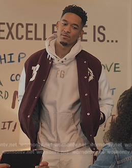 Damon’s Fear of God logo hoodie on All American Homecoming