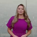Dani Beckstrom’s purple short sleeve jumpsuit on Good Morning America
