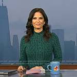 Darlene’s green printed mock neck dress on Today