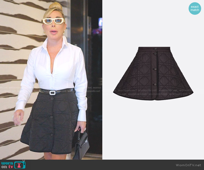 Dior Quilted Technical Taffeta Macrocannage Miniskirt worn by Marysol Patton (Marysol Patton) on The Real Housewives of Miami