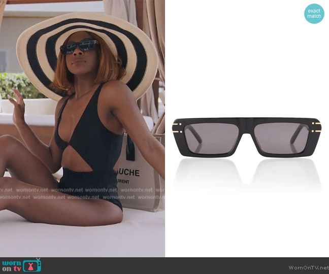 Dior DiorSignature S2U sunglasses worn by Candiace Dillard Bassett on The Real Housewives of Potomac