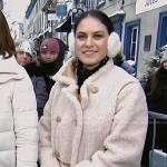Donna’s off white double breasted teddy coat on Today