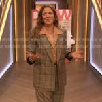 Drew’s plaid blazer and pants on The Drew Barrymore Show