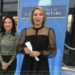 Dylan’s black point d’esprit sheer dress on Today
