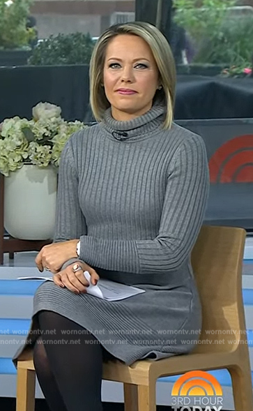 Dylan’s grey ribbed sweater dress on Today