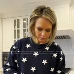 Dylan’s navy star print sweatshirt on Today
